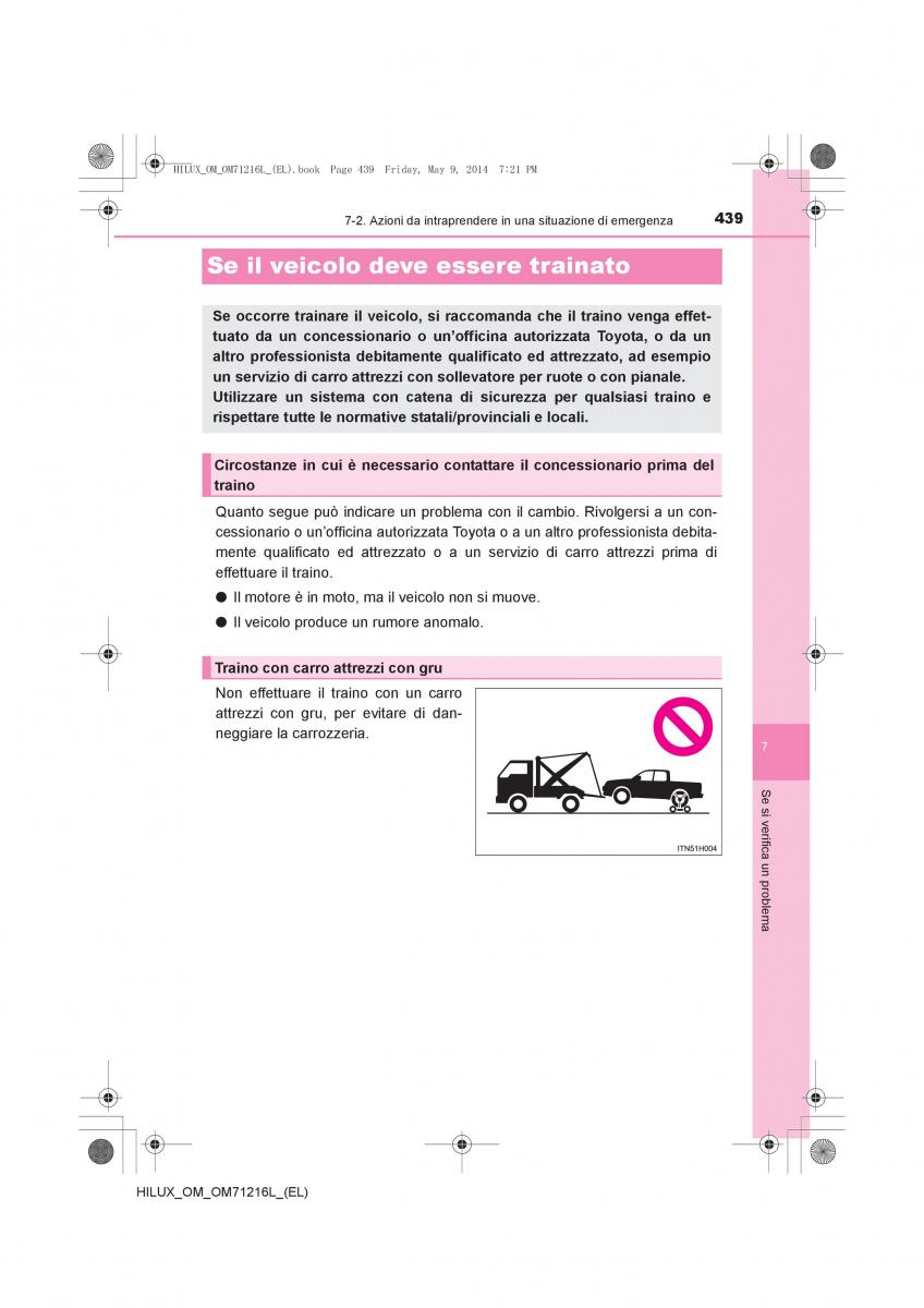 Toyota Hilux VII 7 manuale del proprietario / page 439