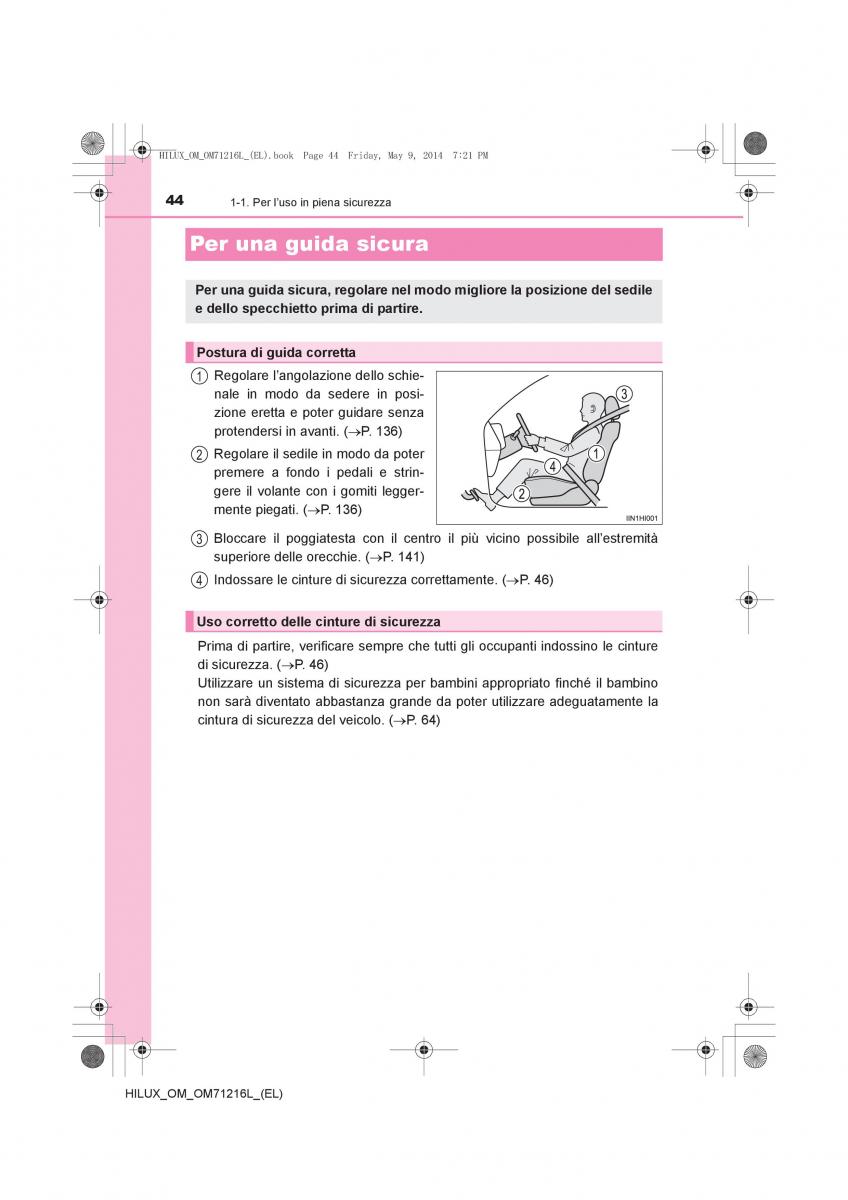 Toyota Hilux VII 7 manuale del proprietario / page 44