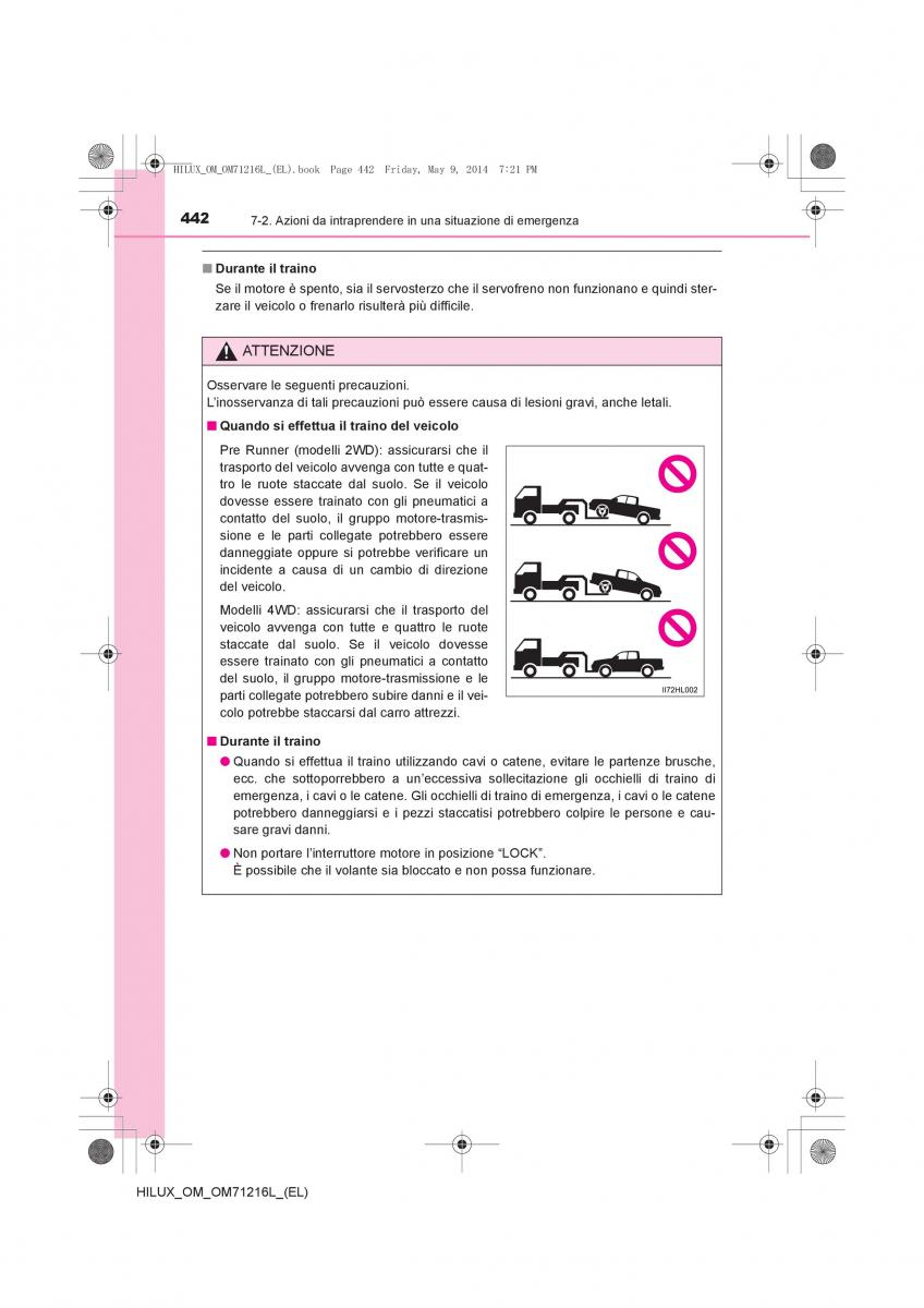 Toyota Hilux VII 7 manuale del proprietario / page 442