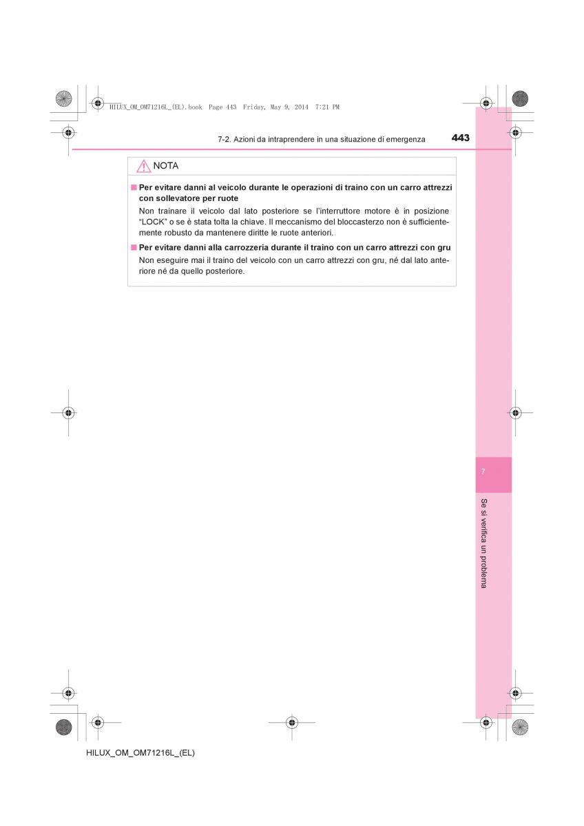 Toyota Hilux VII 7 manuale del proprietario / page 443