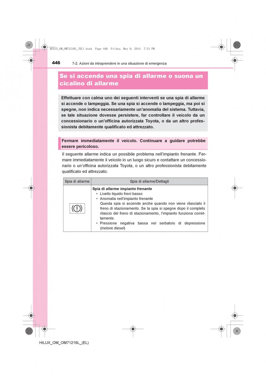 Toyota Hilux VII 7 manuale del proprietario / page 446