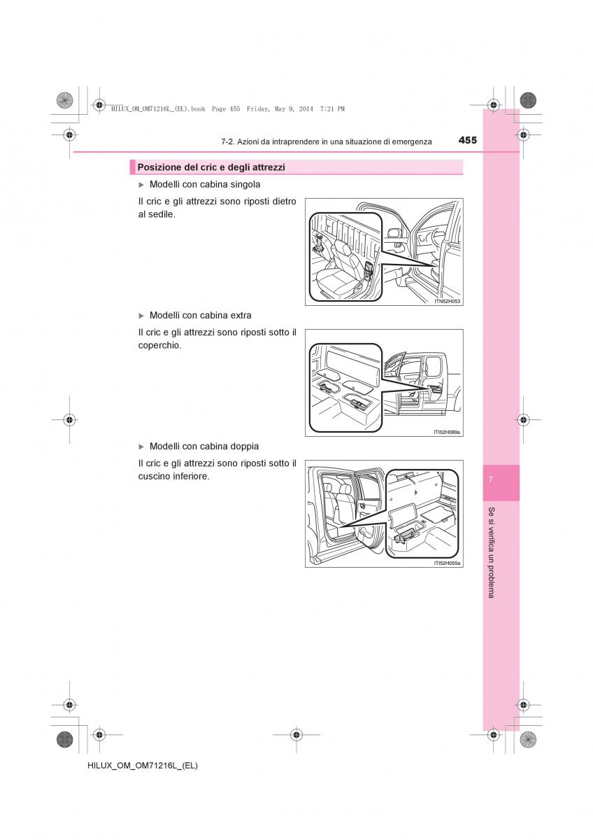 Toyota Hilux VII 7 manuale del proprietario / page 455