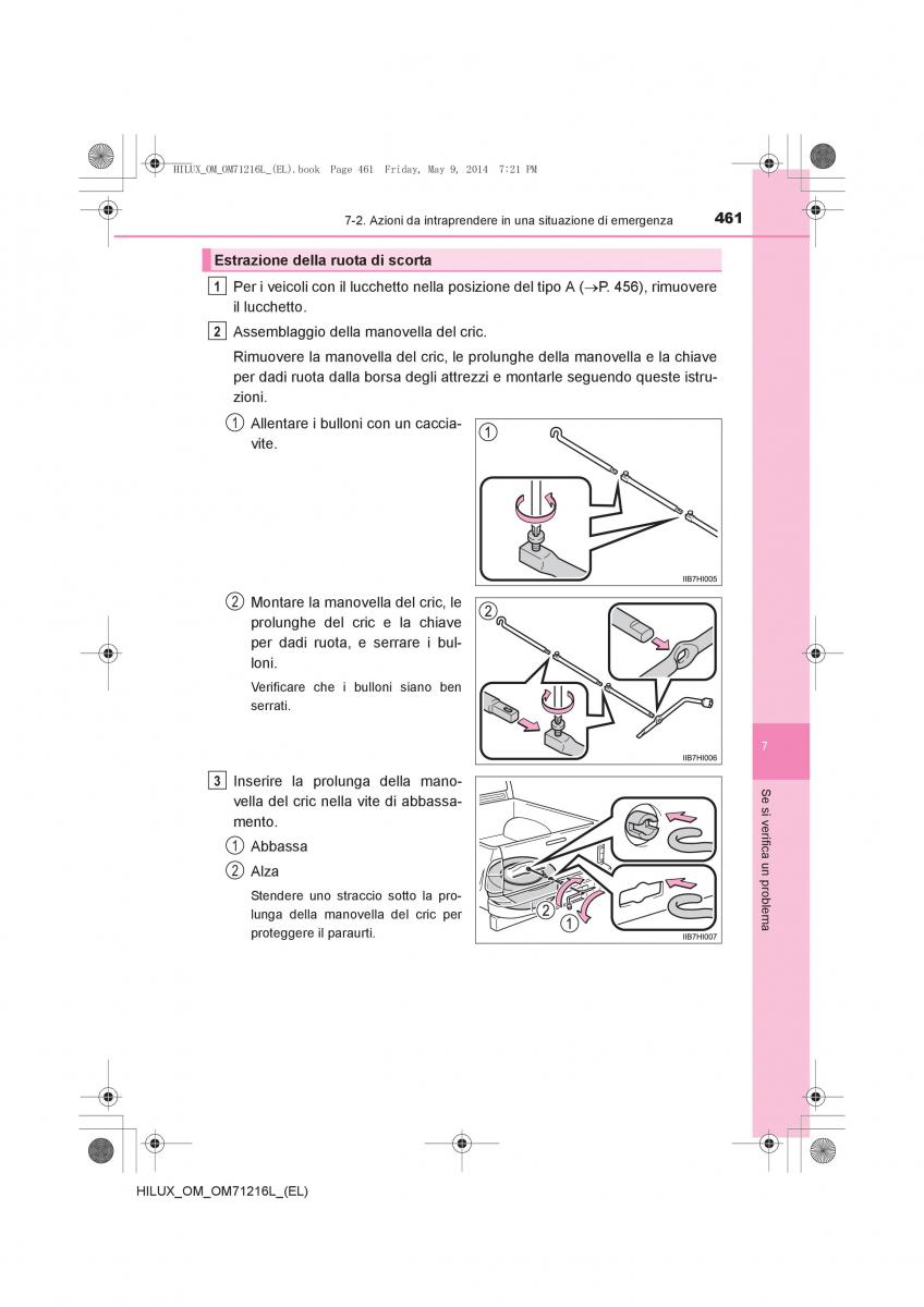 Toyota Hilux VII 7 manuale del proprietario / page 461