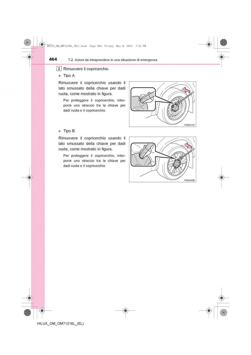 Toyota Hilux VII 7 manuale del proprietario / page 464