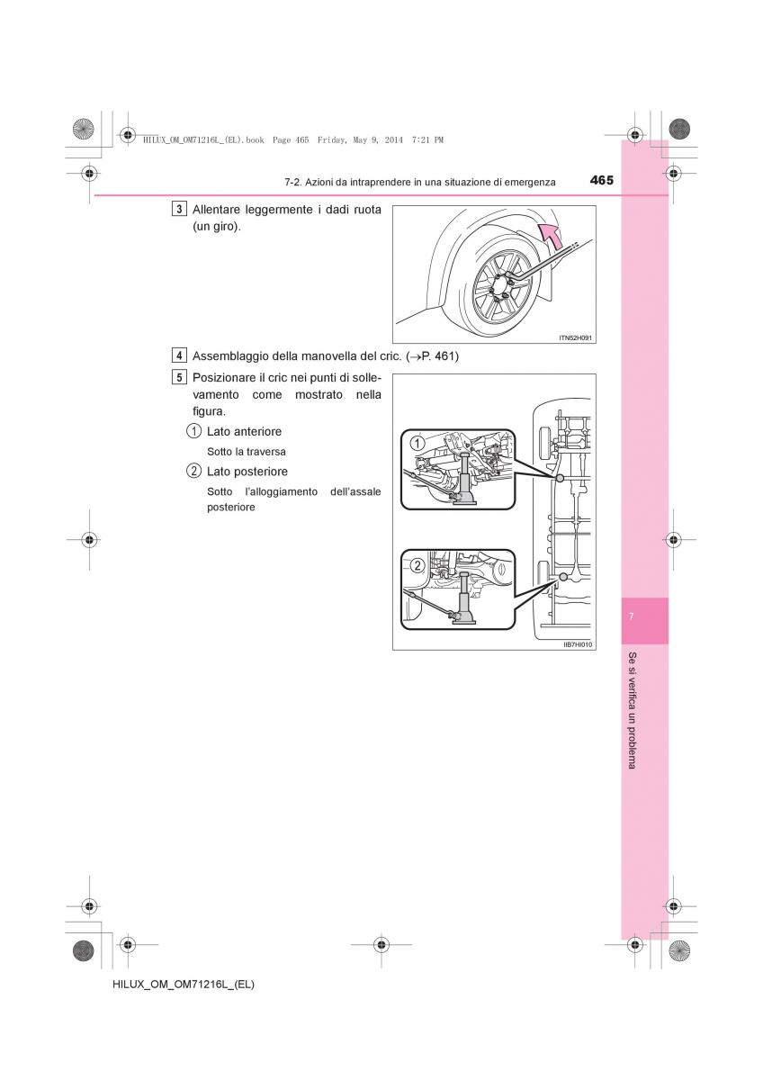 Toyota Hilux VII 7 manuale del proprietario / page 465