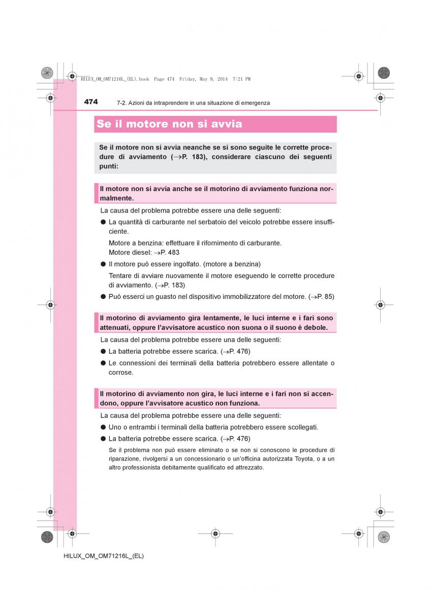 Toyota Hilux VII 7 manuale del proprietario / page 474