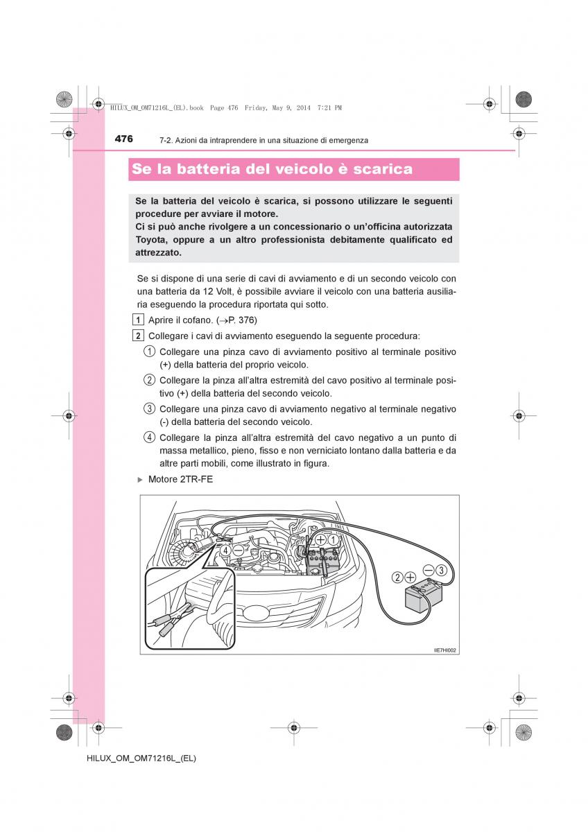 Toyota Hilux VII 7 manuale del proprietario / page 476