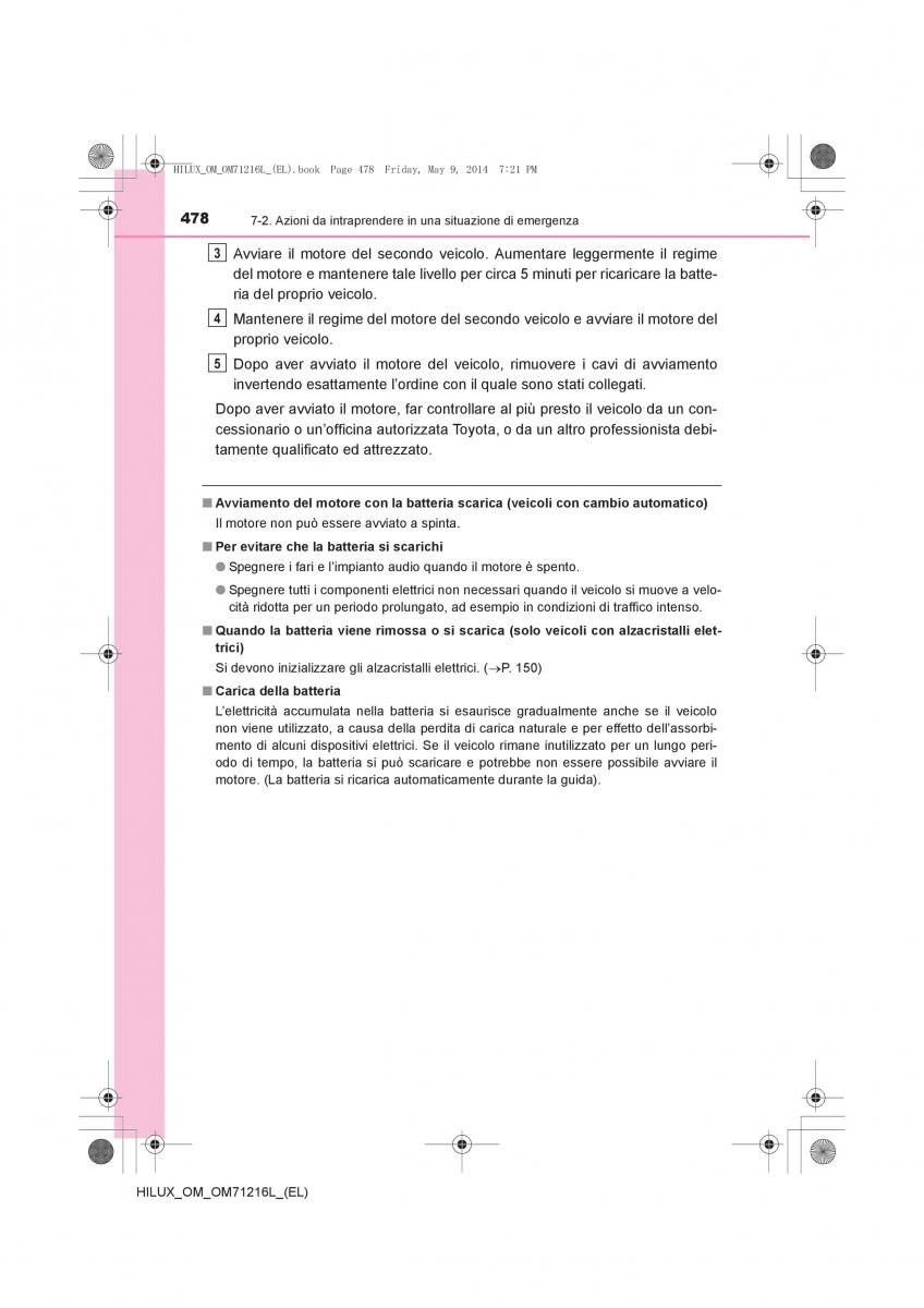 Toyota Hilux VII 7 manuale del proprietario / page 478