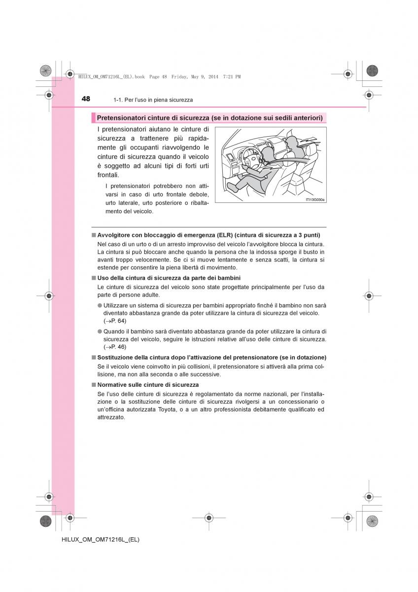 Toyota Hilux VII 7 manuale del proprietario / page 48