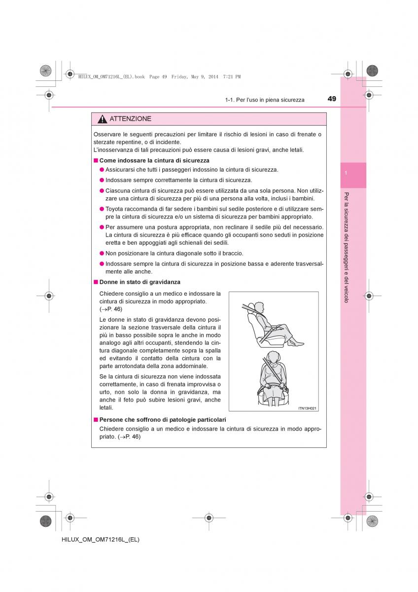 Toyota Hilux VII 7 manuale del proprietario / page 49