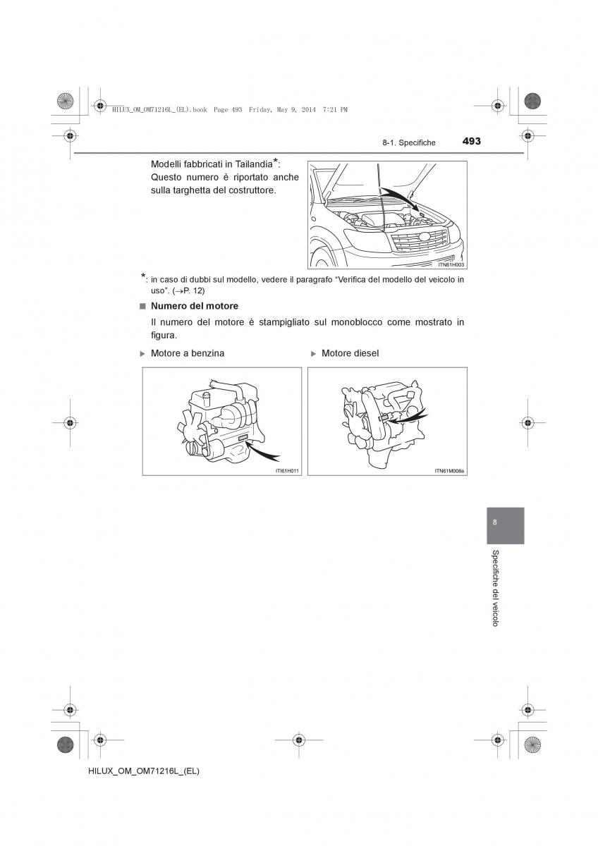 Toyota Hilux VII 7 manuale del proprietario / page 493