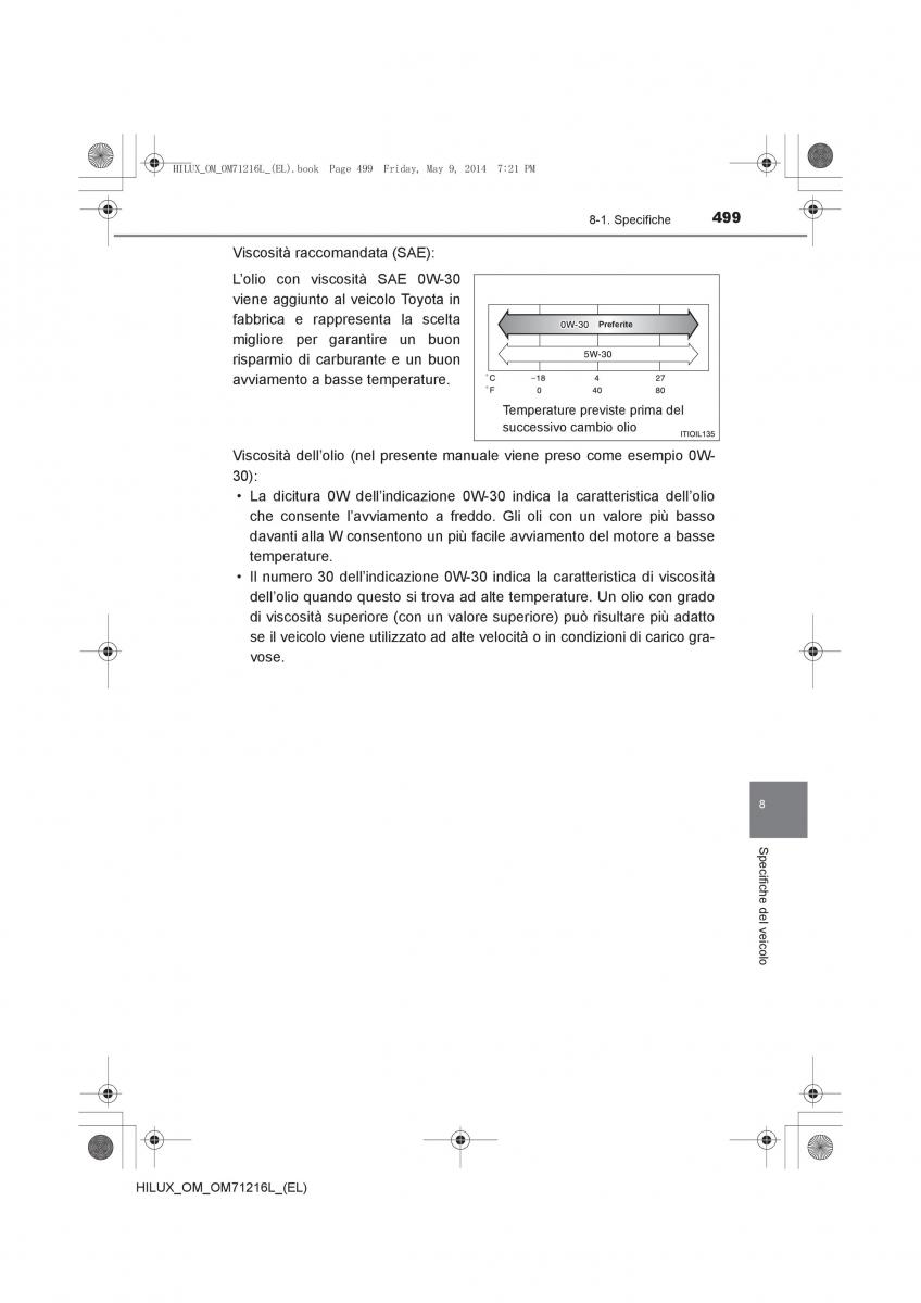 Toyota Hilux VII 7 manuale del proprietario / page 499