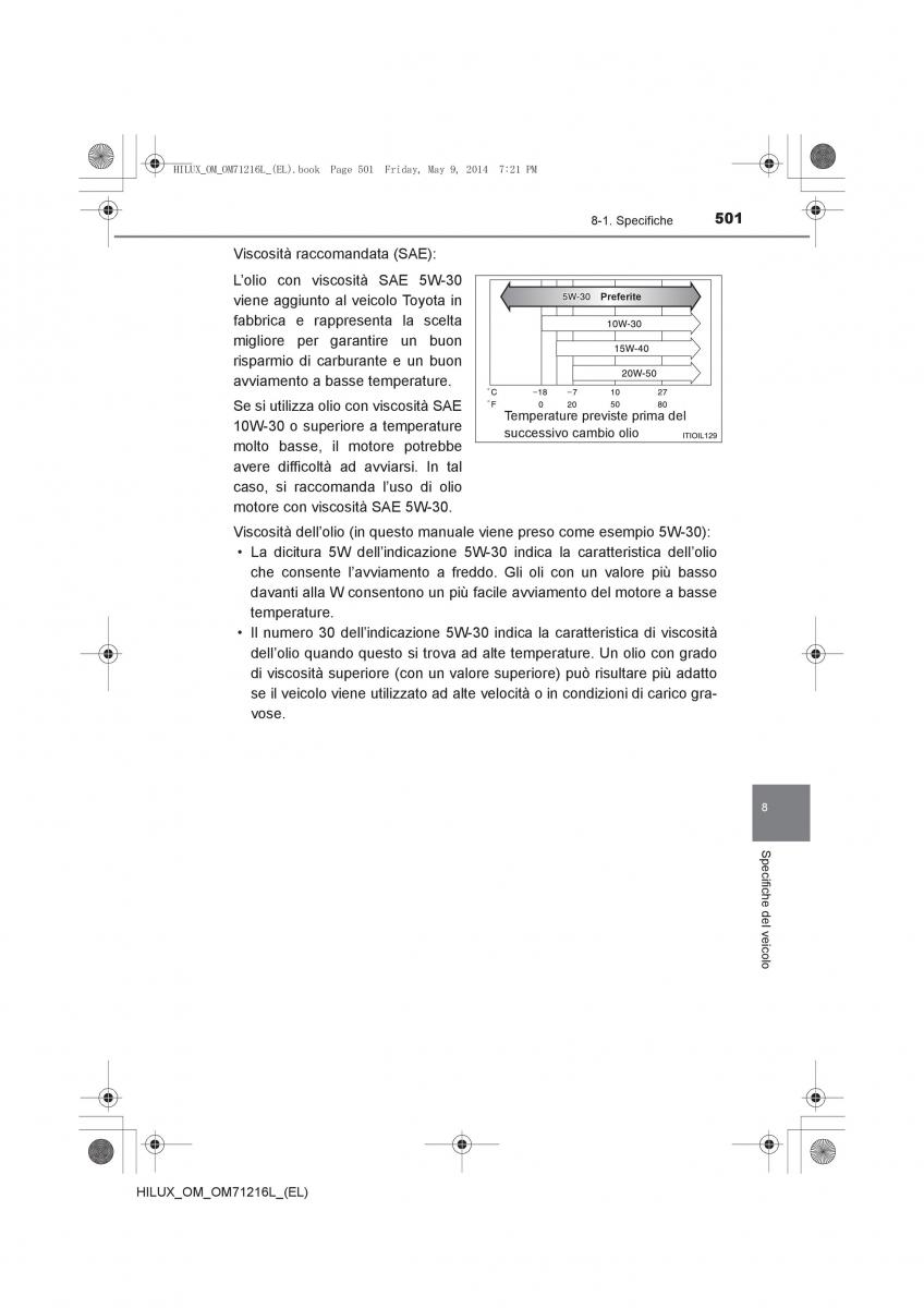 Toyota Hilux VII 7 manuale del proprietario / page 501