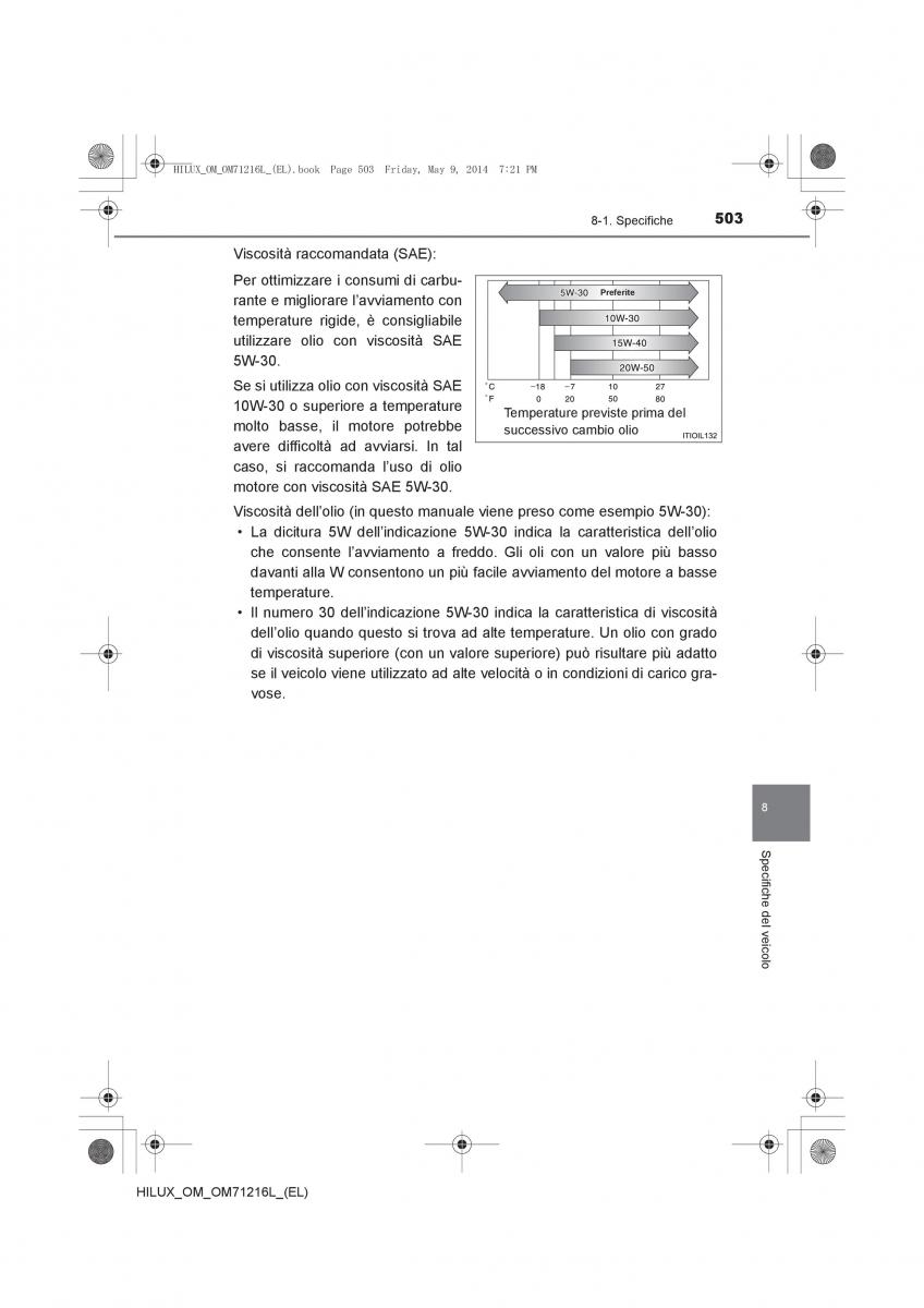 Toyota Hilux VII 7 manuale del proprietario / page 503