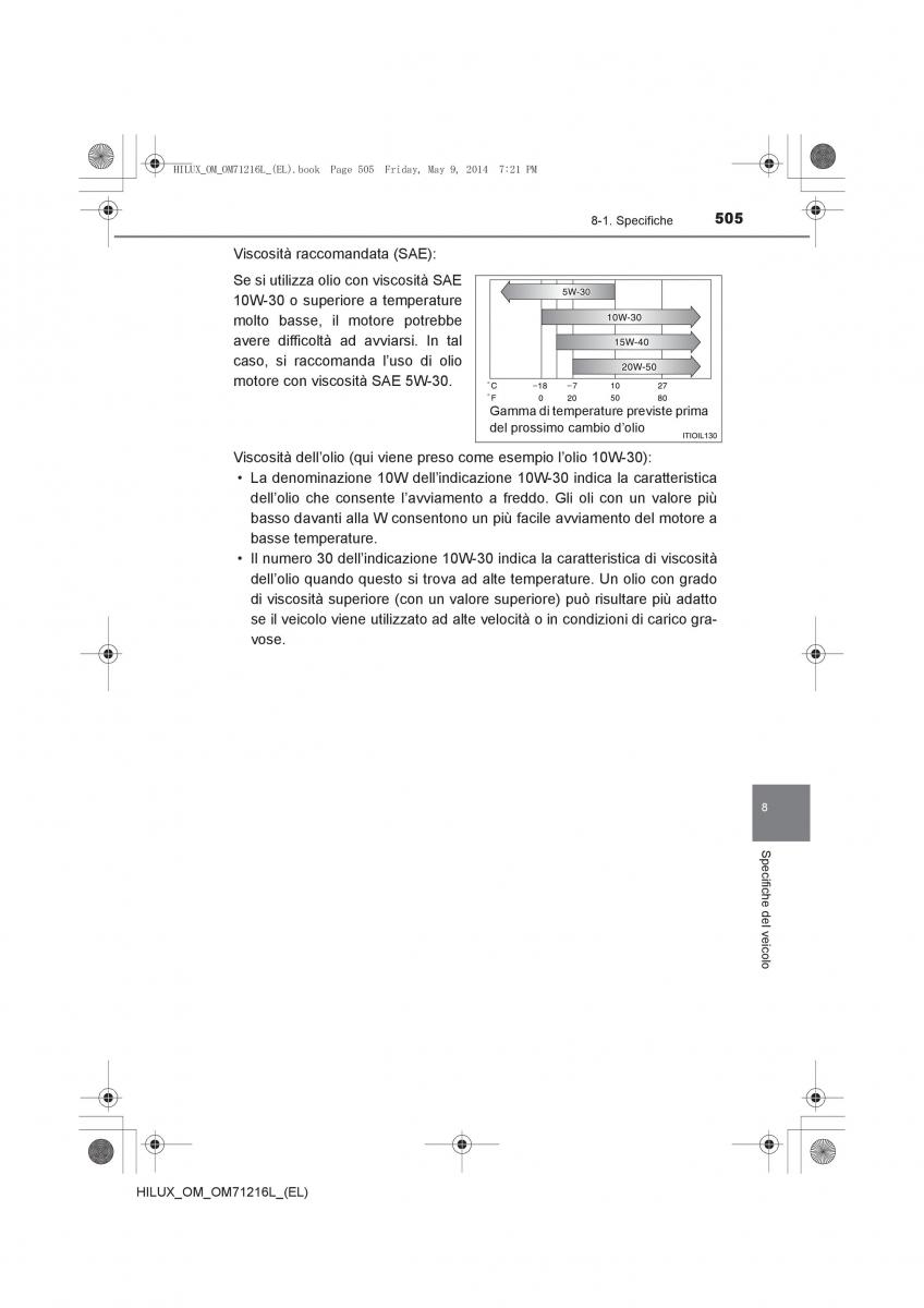 Toyota Hilux VII 7 manuale del proprietario / page 505