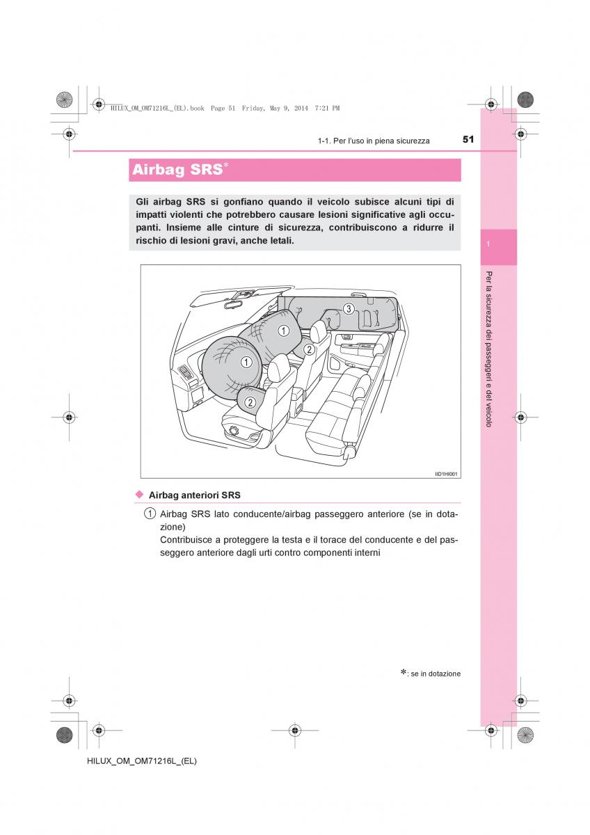 Toyota Hilux VII 7 manuale del proprietario / page 51