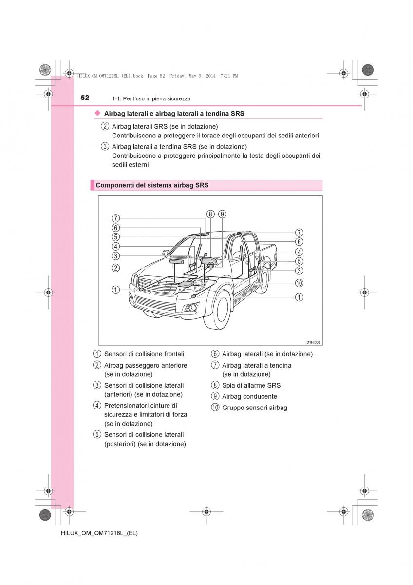 Toyota Hilux VII 7 manuale del proprietario / page 52