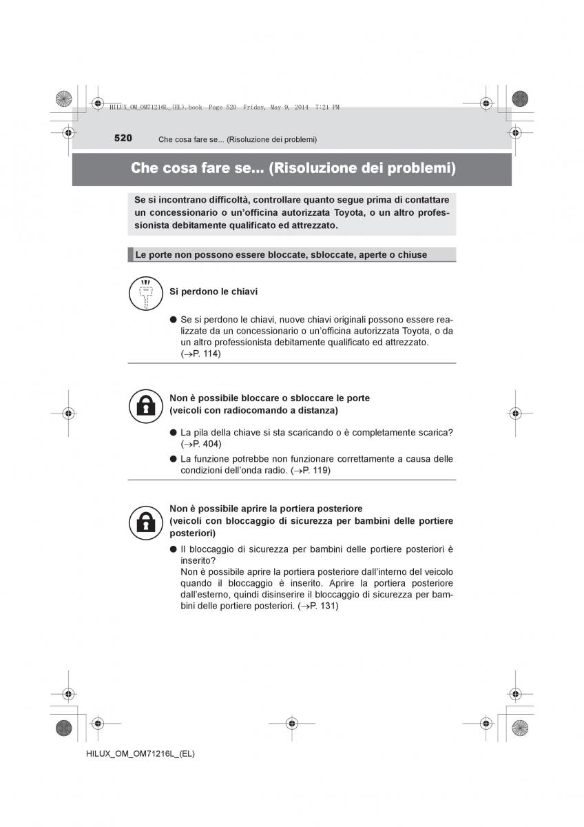 Toyota Hilux VII 7 manuale del proprietario / page 520