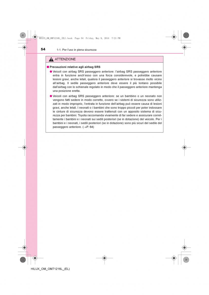 Toyota Hilux VII 7 manuale del proprietario / page 54