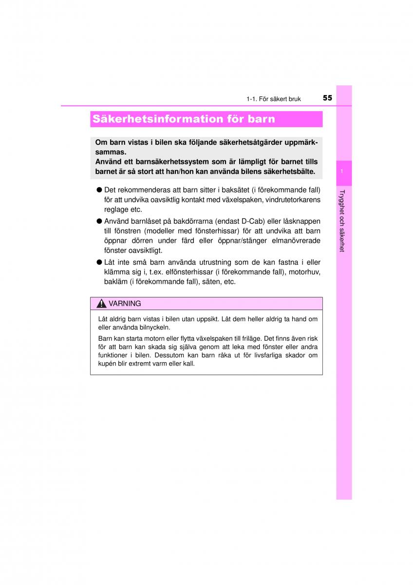 Toyota Hilux VII 7 instruktionsbok / page 55