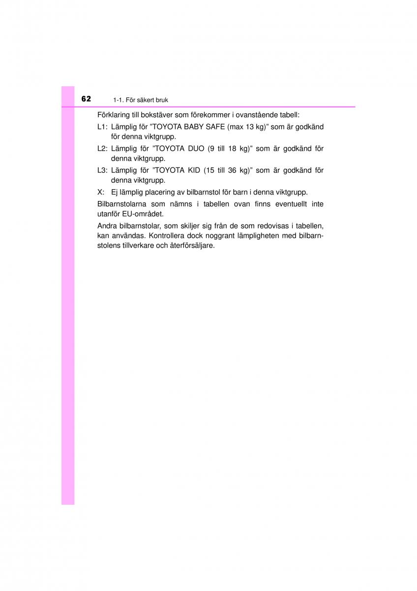 Toyota Hilux VII 7 instruktionsbok / page 62