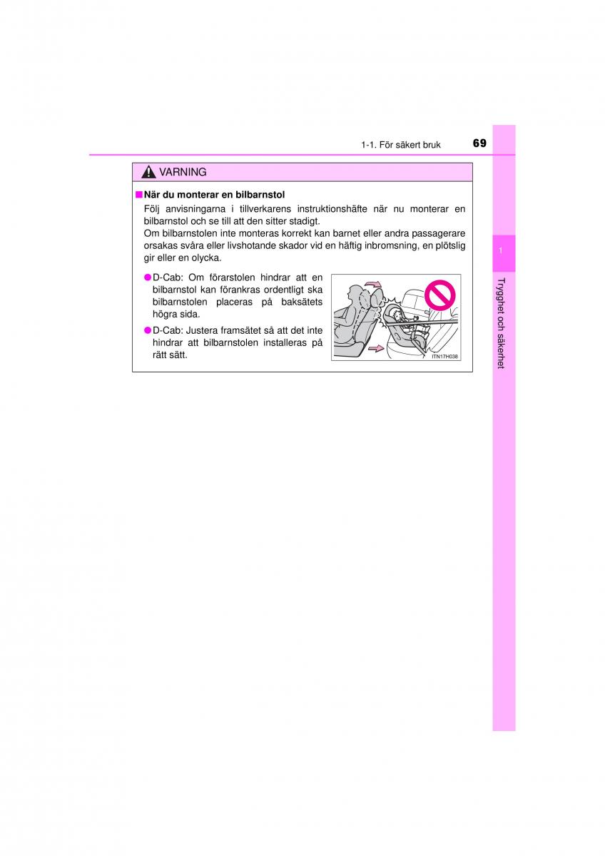 Toyota Hilux VII 7 instruktionsbok / page 69