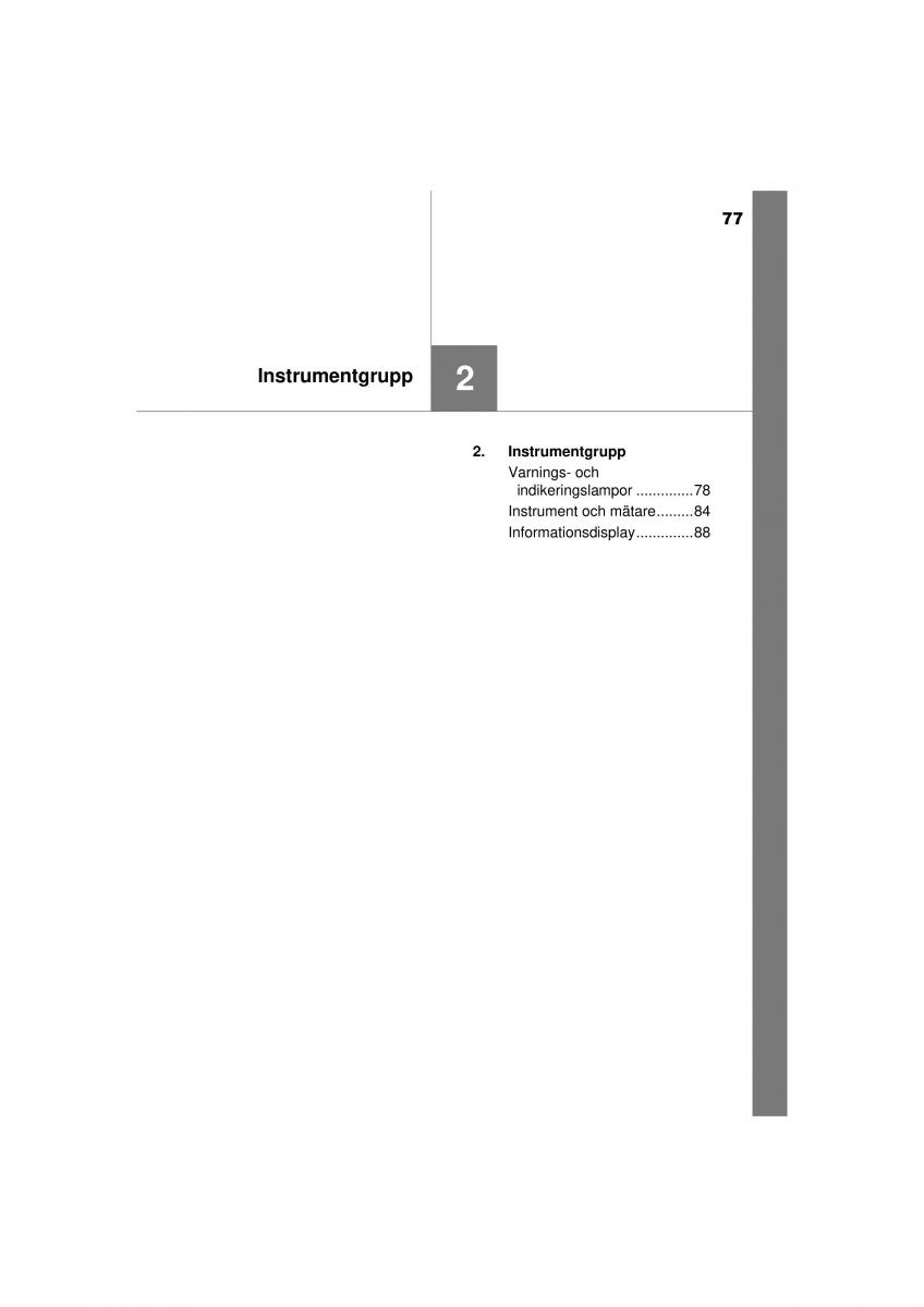 Toyota Hilux VII 7 instruktionsbok / page 77