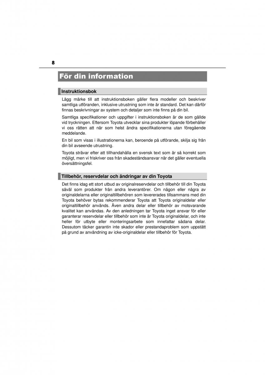 Toyota Hilux VII 7 instruktionsbok / page 8