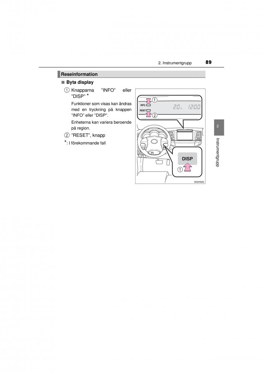 Toyota Hilux VII 7 instruktionsbok / page 89