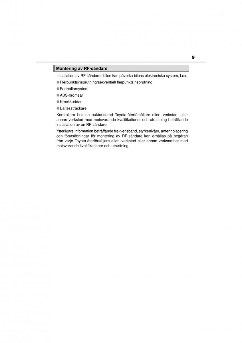 Toyota Hilux VII 7 instruktionsbok / page 9