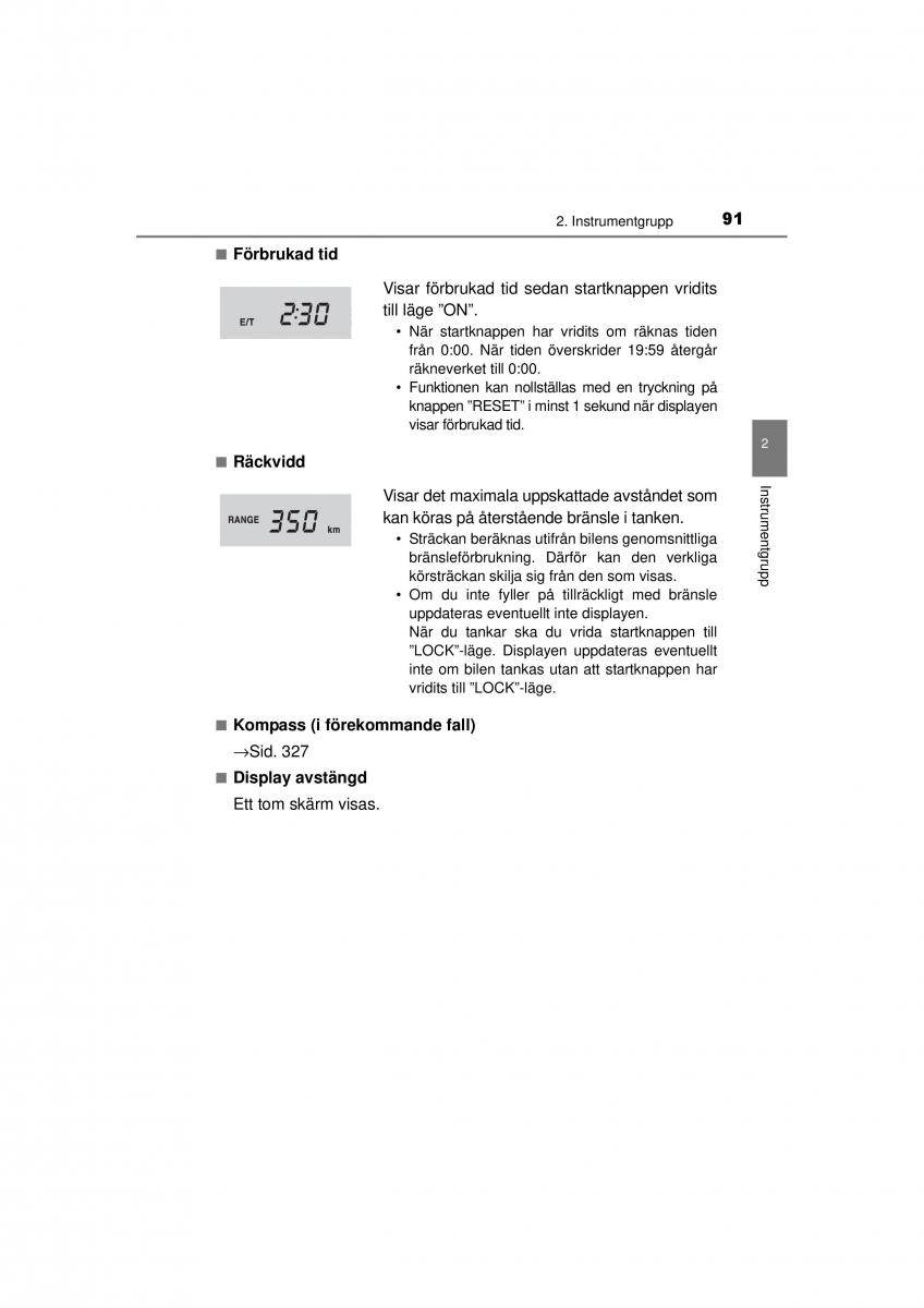 Toyota Hilux VII 7 instruktionsbok / page 91