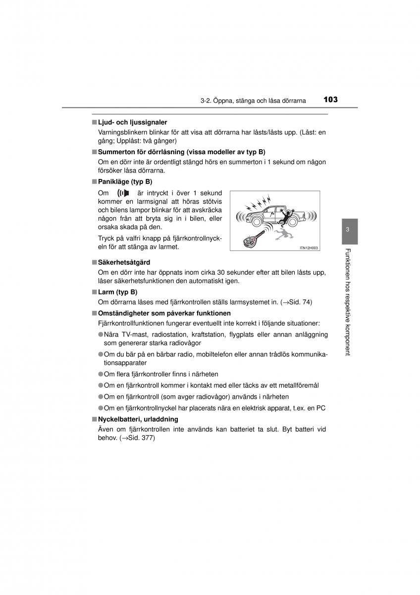 Toyota Hilux VII 7 instruktionsbok / page 103