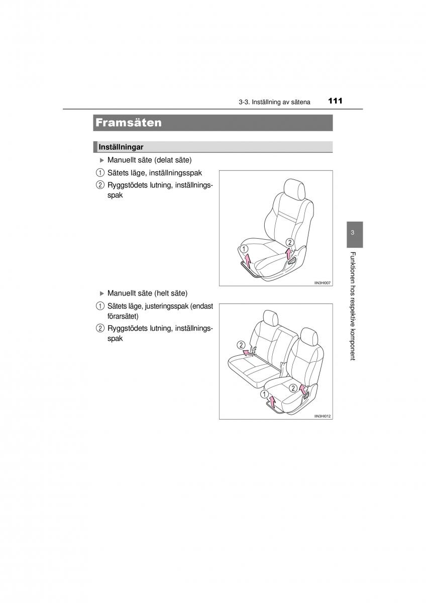 Toyota Hilux VII 7 instruktionsbok / page 111