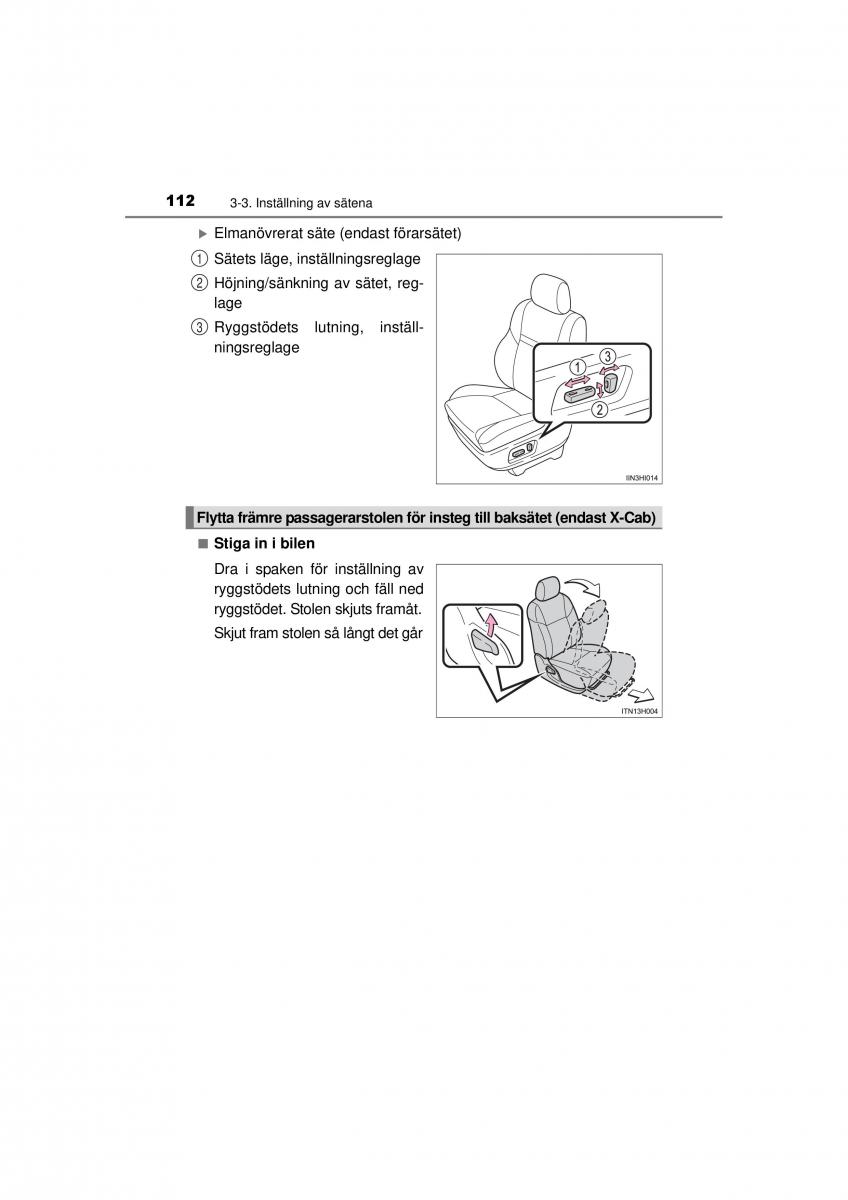 Toyota Hilux VII 7 instruktionsbok / page 112