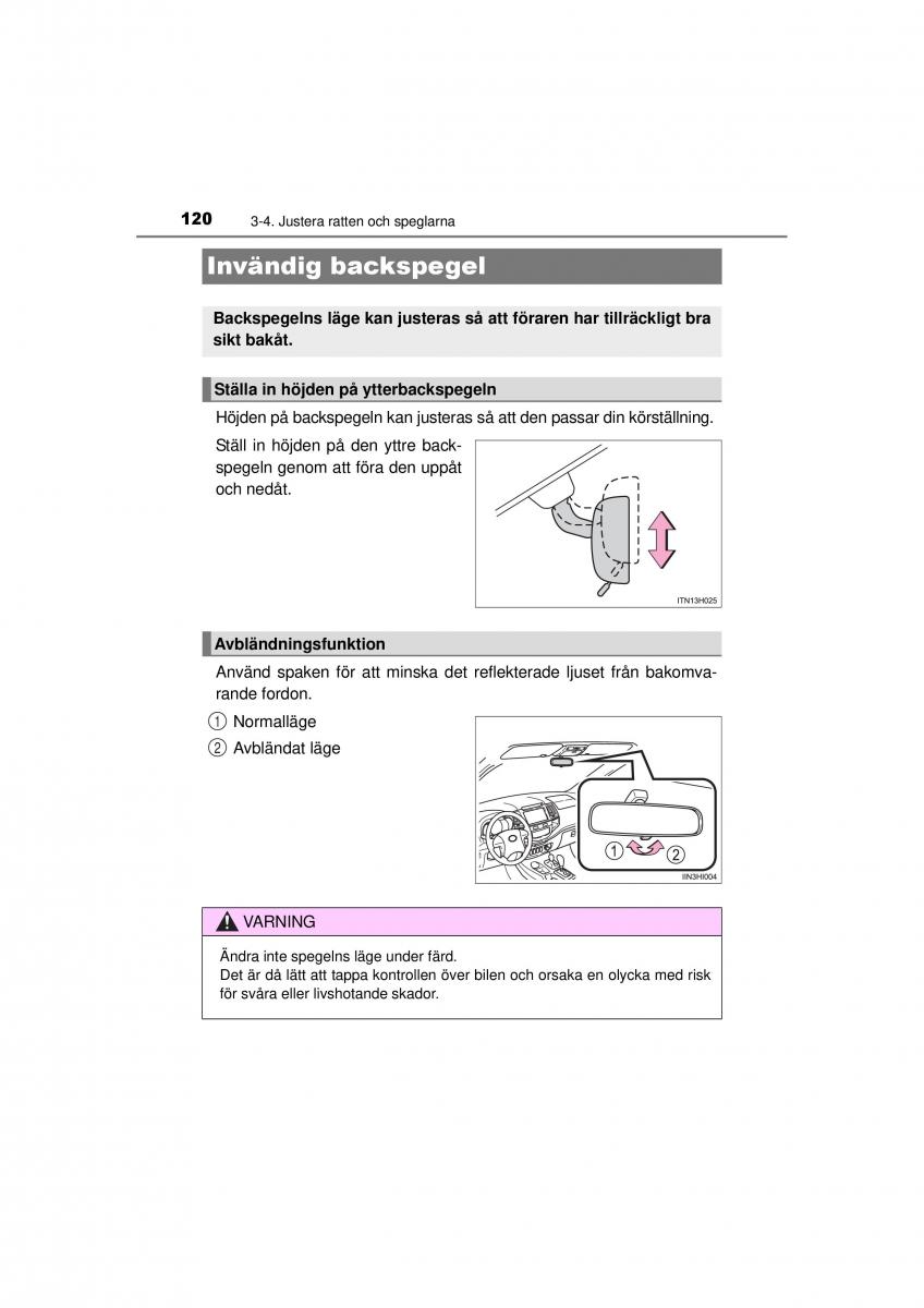 Toyota Hilux VII 7 instruktionsbok / page 120