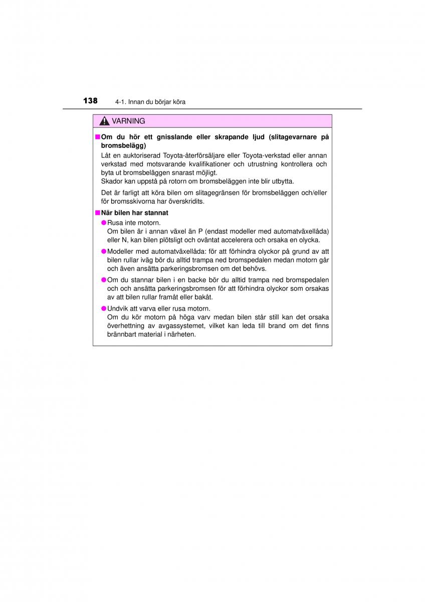 Toyota Hilux VII 7 instruktionsbok / page 138