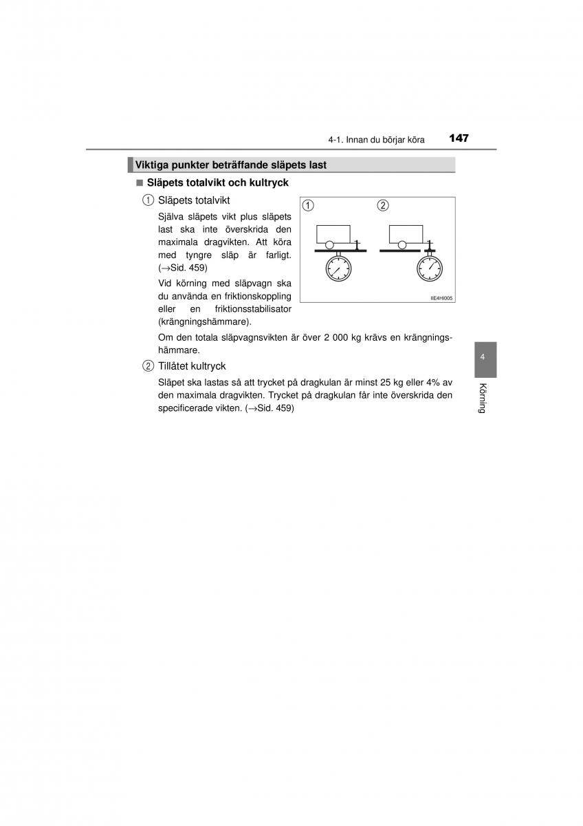 Toyota Hilux VII 7 instruktionsbok / page 147