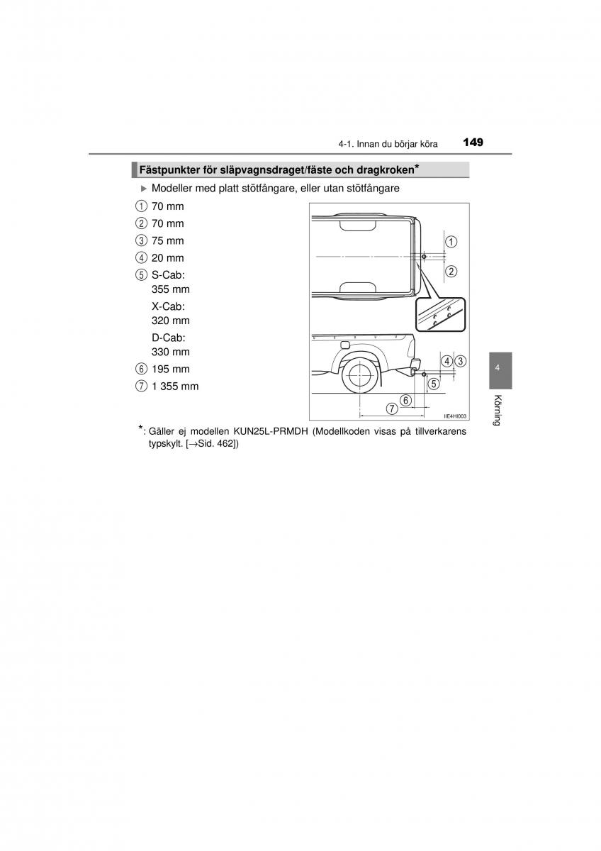 Toyota Hilux VII 7 instruktionsbok / page 149