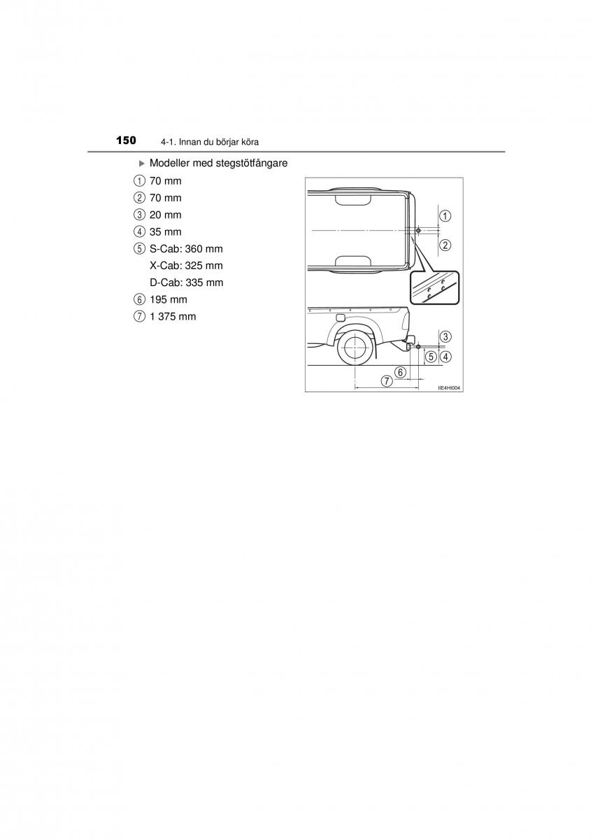 Toyota Hilux VII 7 instruktionsbok / page 150