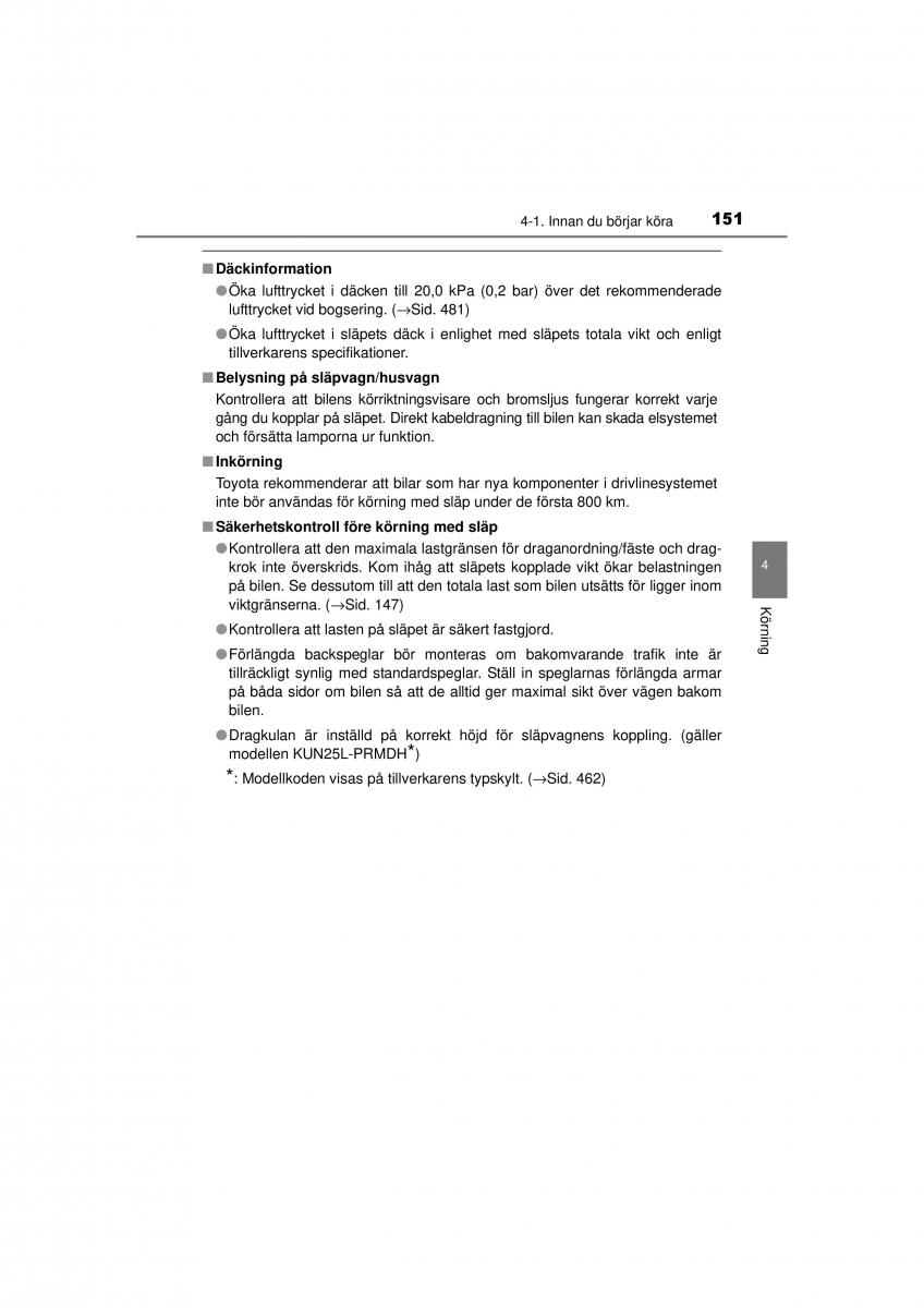 Toyota Hilux VII 7 instruktionsbok / page 151