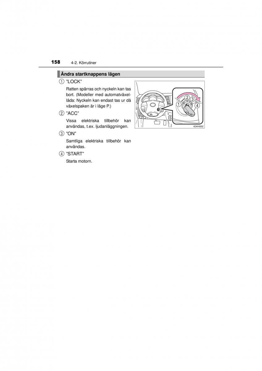 Toyota Hilux VII 7 instruktionsbok / page 158