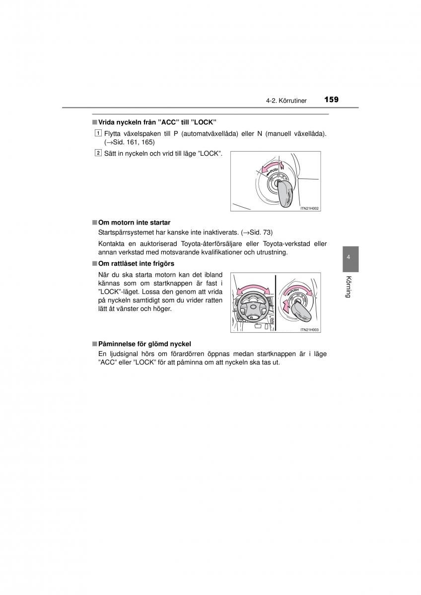 Toyota Hilux VII 7 instruktionsbok / page 159