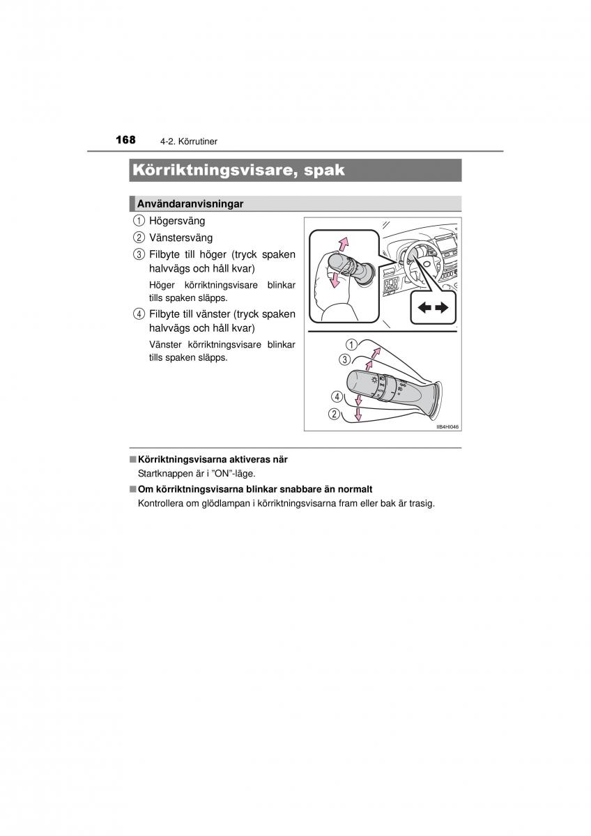 Toyota Hilux VII 7 instruktionsbok / page 168