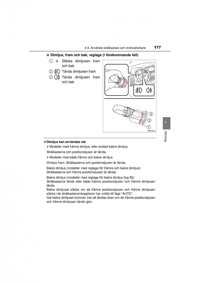 Toyota Hilux VII 7 instruktionsbok / page 177