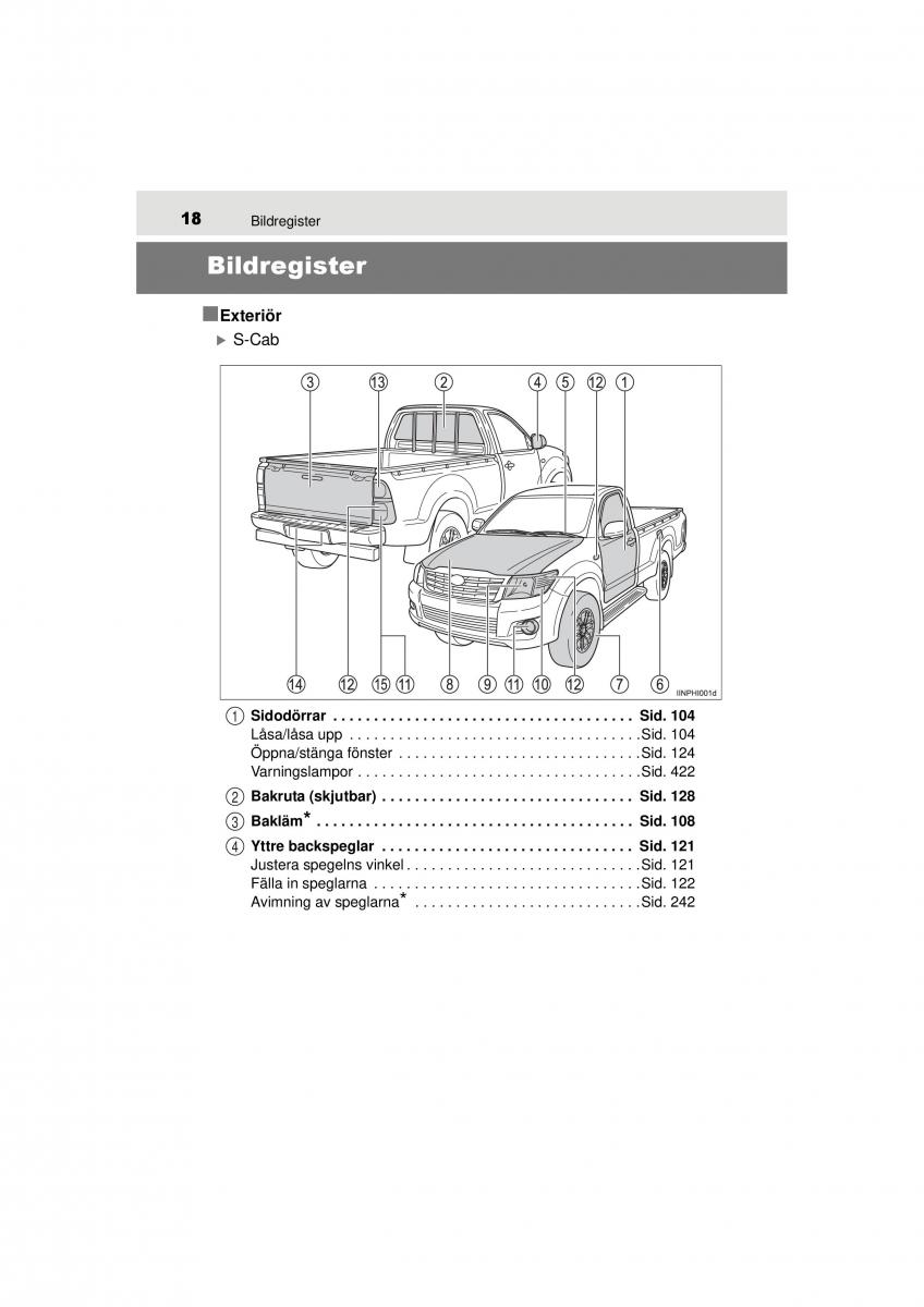 Toyota Hilux VII 7 instruktionsbok / page 18