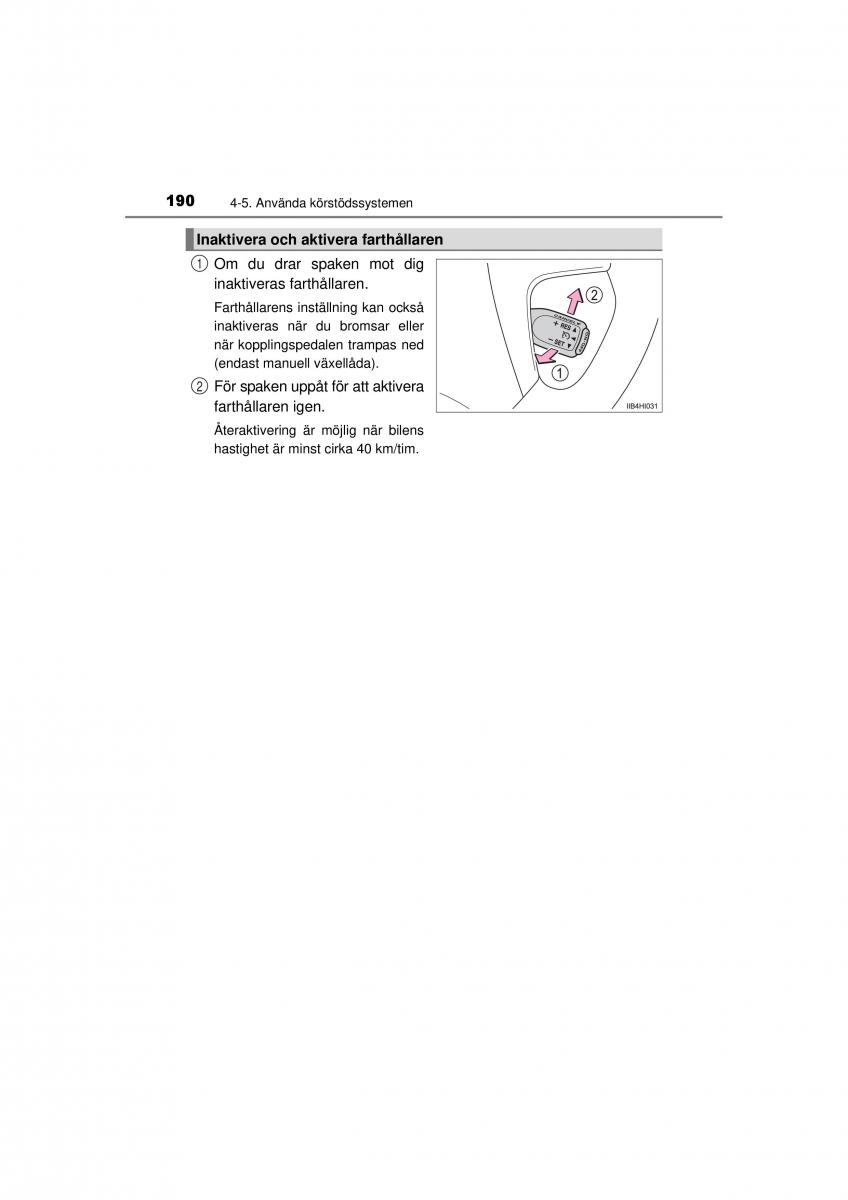 Toyota Hilux VII 7 instruktionsbok / page 190