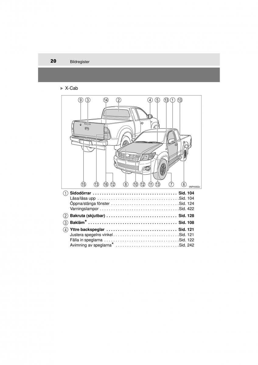 Toyota Hilux VII 7 instruktionsbok / page 20