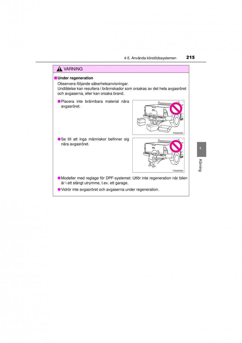 Toyota Hilux VII 7 instruktionsbok / page 215