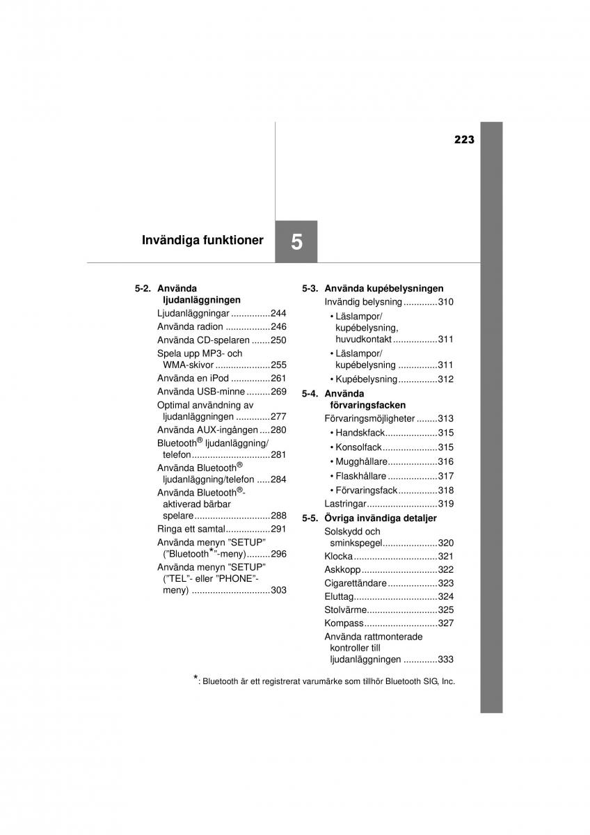 Toyota Hilux VII 7 instruktionsbok / page 223