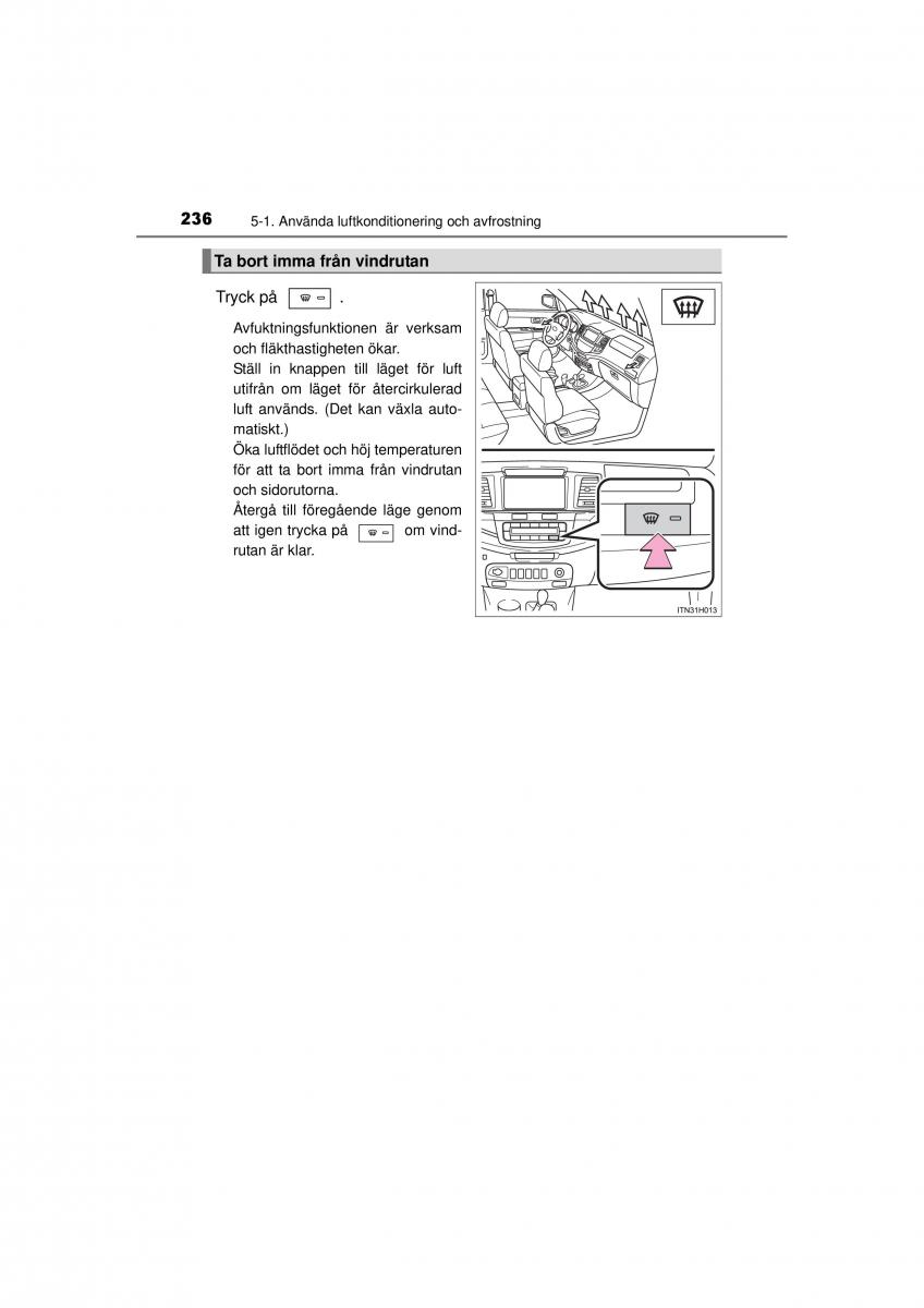 Toyota Hilux VII 7 instruktionsbok / page 236